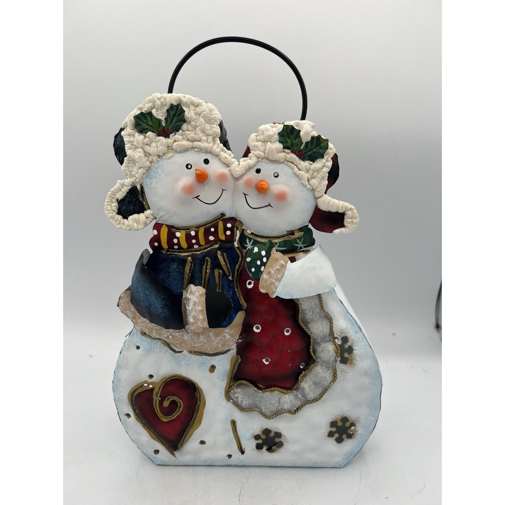 ⛄ Home Interiors Snowmen Candleholder – Retired & Rare – Excellent Condition